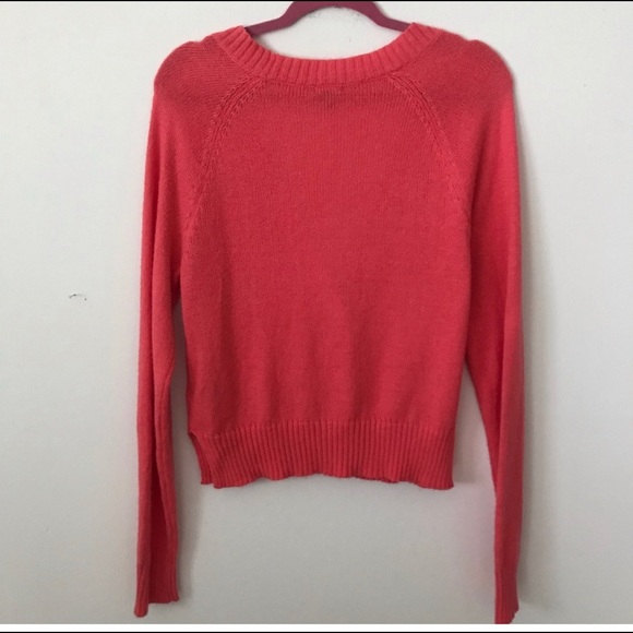 Aerie Long Sleeve Coral V-Neck Cardigan NWOT - Picture 4 of 4